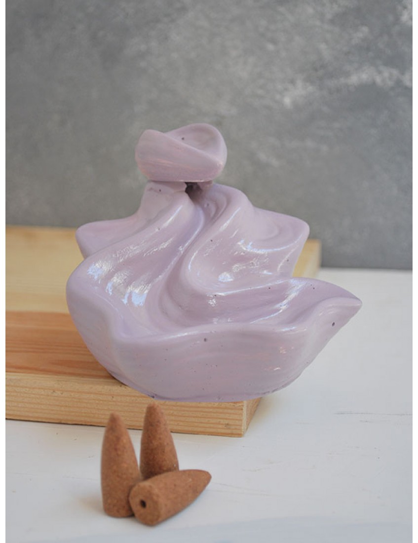 geri akış şelale tütsülük, 3 tütsü hediyeli dekoratif tütsülük