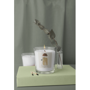 Mudita Live and Let Live Kokulu Şeffaf Cam Bardak Mum