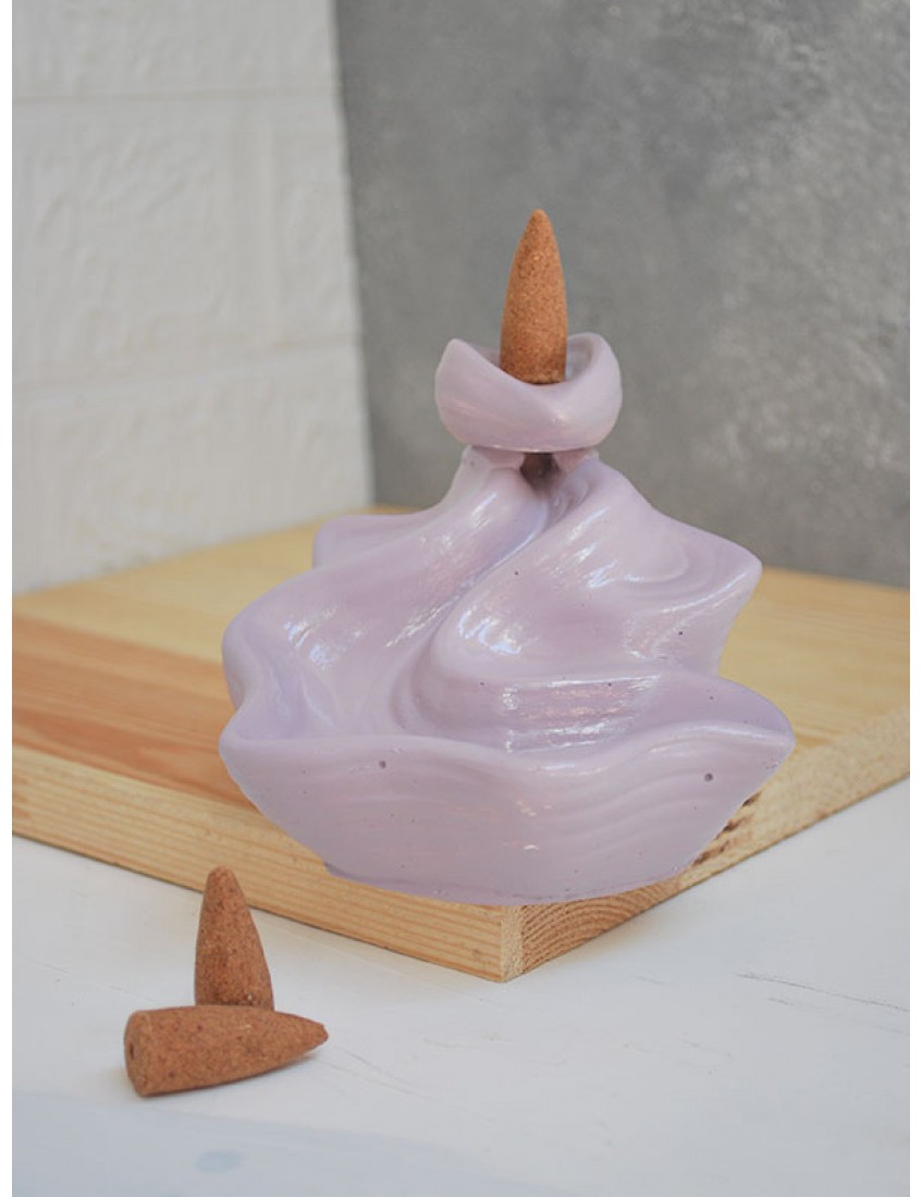 geri akış şelale tütsülük, 3 tütsü hediyeli dekoratif tütsülük