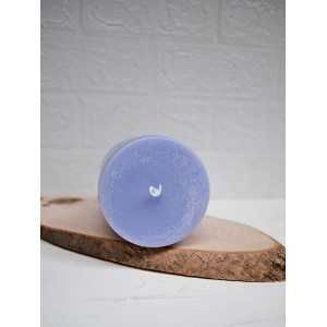 Büyük Lila Silindir Mum Vanilya Kokulu 15cm