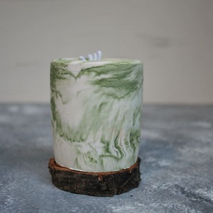 Mudita Beton Bardak Kokulu Mum Yeşil