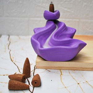 3 Tütsü Hediyeli Dekoratif Geri Akış Şelale Tütsülük Mor