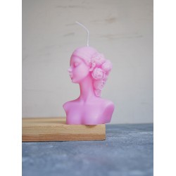 Çiçekli Kız Mum Dekoratif kokulu Mum