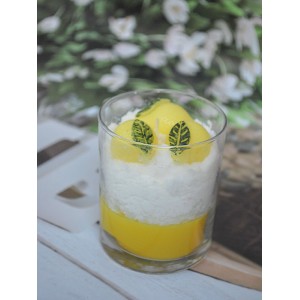 Dekoratif Limon Meyveli Bardak Mum