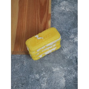 Kremalı Lotus Biskivü Mum Dekoratif Kokulu Mum Sarı