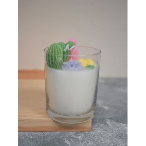 Kaktüs Teraryum Bardak Mum Kokulu Sukulent Bardak Mum