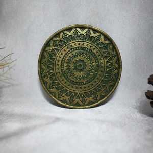 Beton Döküm Tekli YEŞİL Bardak Altığı veya Mum Tabağı