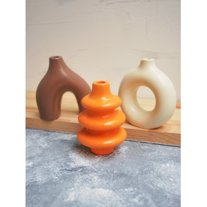 Beton Döküm 3'lü Minimal Iskandinav  Bohem Tarzı Vazo Seti