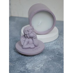 Cupid Büst Bardak Dekoratif Heykel Mum Kokulu Mum Pembe