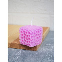 Dekoratif Petek Küp Mum Kokulu Mum Pembe