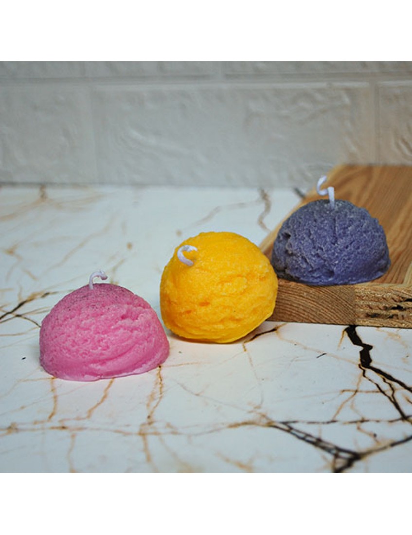 3’lü Küçük Dondurma Kokulu Mum Seti 3lü küçük dondurma mum seti, kokulu dekoratif mum