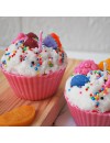 2li dekoratif cupcake mum, kokulu cupcake mum seti