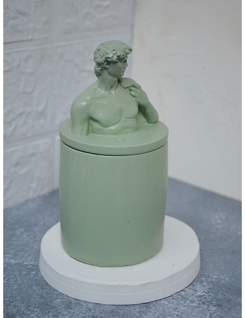 david büst mum, dekoratif heykel bardak mum, kokulu figürlü mum