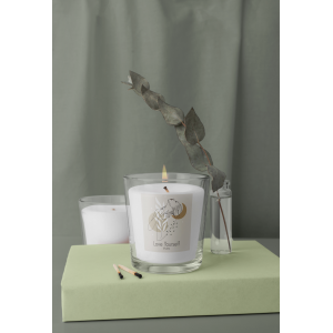 Mudita Love Yourself Vanilya Kokulu Şeffaf Cam Bardak Mum