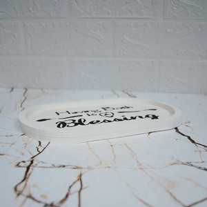 Mudita Dekoratif Tabak Beton Döküm Oval Tepsi Beyaz Mudita Dekoratif Tabak Beton Döküm Oval Tepsi Beyaz