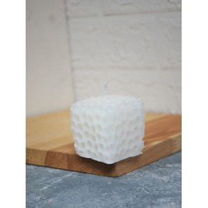 Dekoratif Petek Küp Mum Kokulu Mum Beyaz