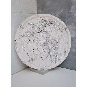 Beton Döküm Dekoratif Tepsi Mermer Efekt Sunumluk Organizer 30 Cm Beyaz Beton Döküm Dekoratif Tepsi Mermer Efekt Sunumluk Organizer 30 Cm Beyaz