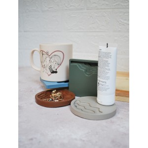 4'lü Dalga Model Sunumluk Bardak Altlığı veya Organizer