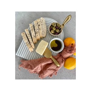 Mudita Kemer Beton Tepsi Dekoratif Tabak BEYAZ 30 cm Mudita Kemer Beton Tepsi Dekoratif Tabak BEYAZ 30 cm