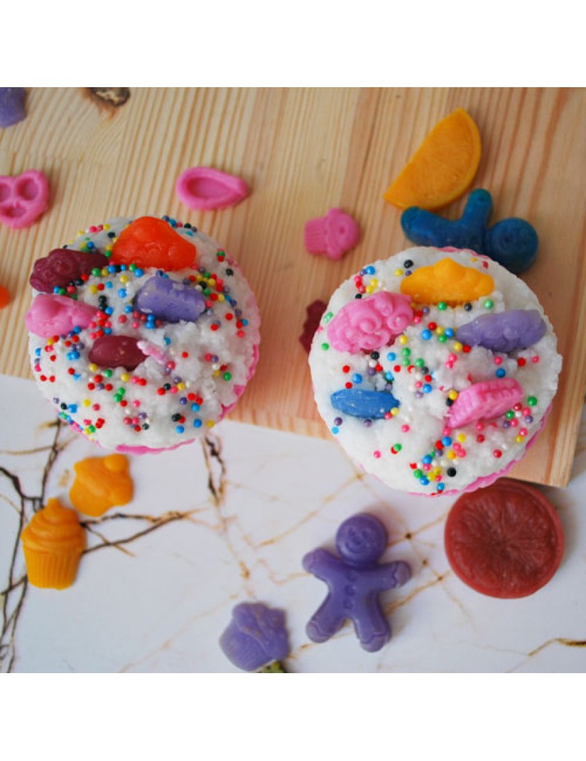 2li dekoratif cupcake mum, kokulu cupcake mum seti