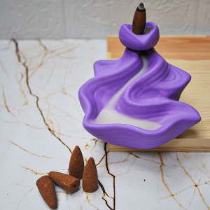 3 Tütsü Hediyeli Dekoratif Geri Akış Şelale Tütsülük Mor