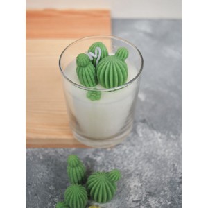 Kaktüs Teraryum Bardak Mum Kokulu Bardak Mum YEŞİL