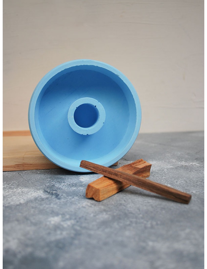 20 Gr. Palo Santo Tütsü Dahil Beton MAVİ Tütsülük Veya Tütsü Tabağı