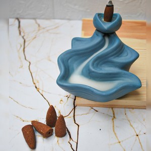 3 Tütsü Hediyeli Dekoratif Geri Akış Şelale Tütsülük Mavi