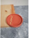 Beton Döküm Terracotta Dekoratif  Yuvarlak Tabak Bardak Altlığı Veya Mum Tabağı