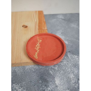 Beton Döküm Terracotta Dekoratif Yuvarlak Tabak Bardak Altlığı Veya Mum Tabağı Beton Döküm Terracotta Dekoratif Yuvarlak Tabak Bardak Altlığı Veya Mum Tabağı