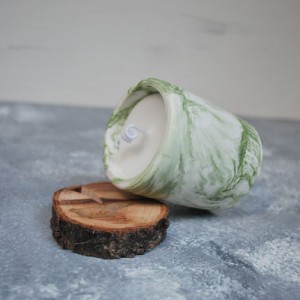 Mudita Beton Bardak Kokulu Mum Yeşil