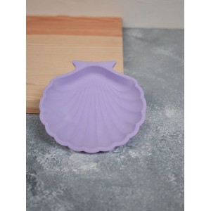 Beton Döküm Lila İstiridye Mum Tabağı Organizer Veya Sunumluk