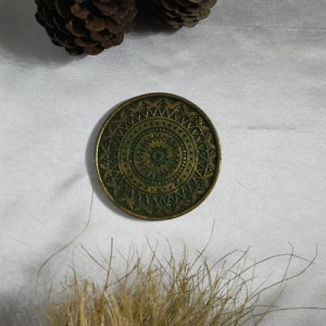 Beton Döküm Tekli YEŞİL Bardak Altığı veya Mum Tabağı