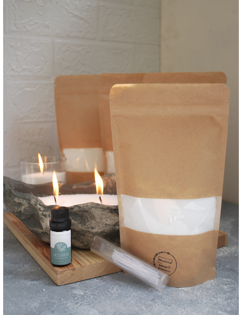 İnci Tozu Mum 200 Gr. Beyaz Sihirli Sonsuzluk Mumu Kum Mum