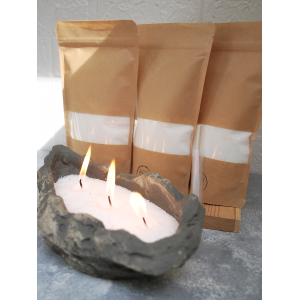 İnci Tozu Mum 200 Gr. Beyaz Sihirli Sonsuzluk Mumu Kum Mum