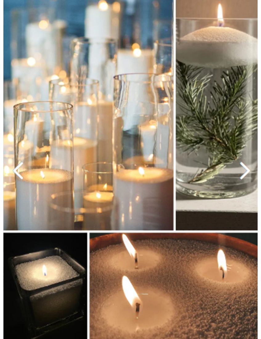 İnci Tozu Mum 200 Gr. Beyaz Sihirli Sonsuzluk Mumu Kum Mum