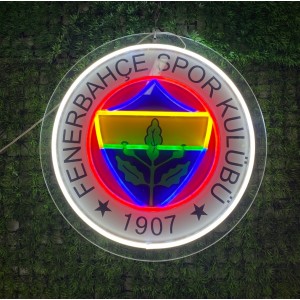 Fenerbahçe UV Baskılı LED Neon Tablo 30 cm | Mudita