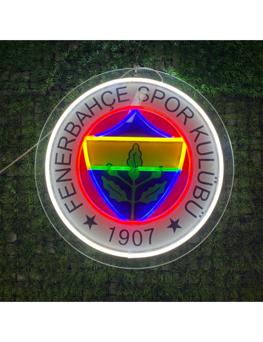 Fenerbahçe UV Baskılı LED Neon Tablo 30 cm | Mudita