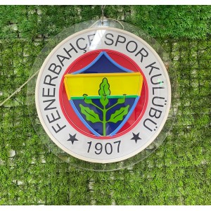 Fenerbahçe UV Baskılı LED Neon Tablo 30 cm | Mudita