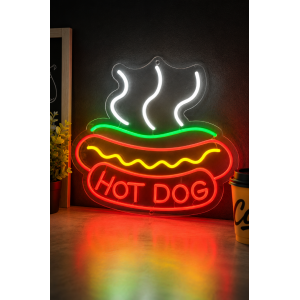 Hot Dog LED Neon Tabela 40x30 cm