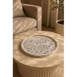 Camel Terrazzo Dekoratif Tepsi ve Organizer – 30 cm Camel Terrazzo Dekoratif Tepsi ve Organizer – 30 cm