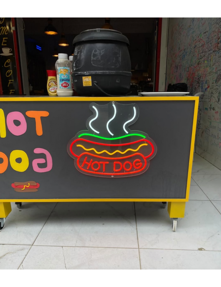 Hot Dog LED Neon Tabela 40x30 cm