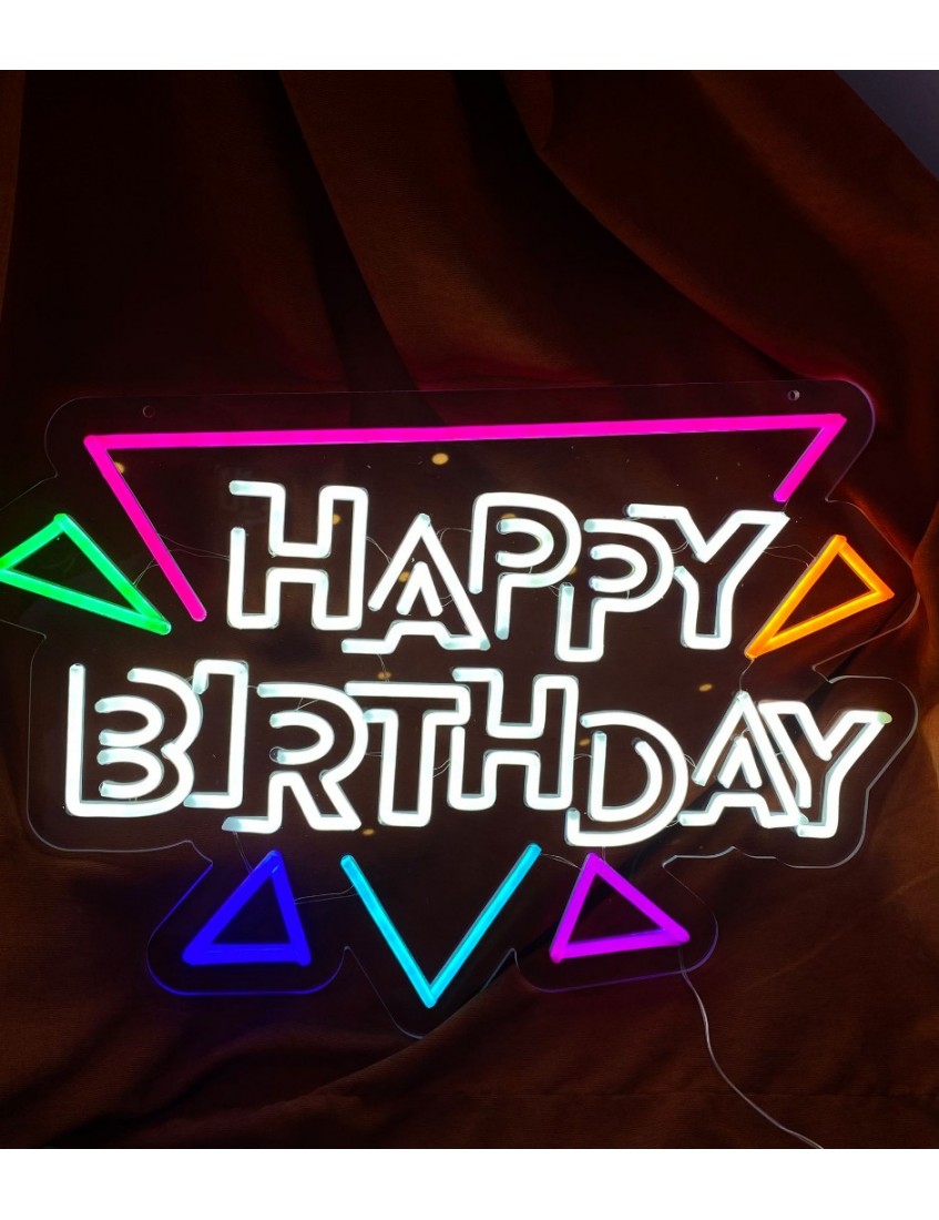Happy Birthday LED Neon Tabela happy birthday led neon tabela doğum günü dekorasyonu