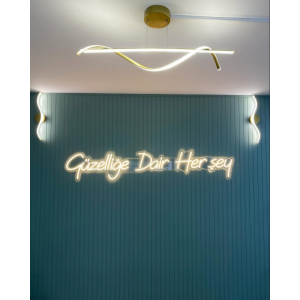 Güzelliğe Dair Her Şey LED Neon Yazı Tabela
