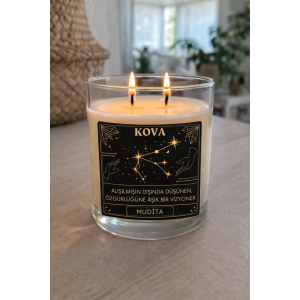KOVA Burç Bardak Mum Kokulu Dekoratif Mum
