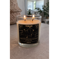 TERAZİ Burç Bardak Mum Kokulu Dekoratif Mum